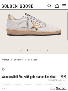 Golden Goose White Leather Sneakers with Gold Star & Pink Laces